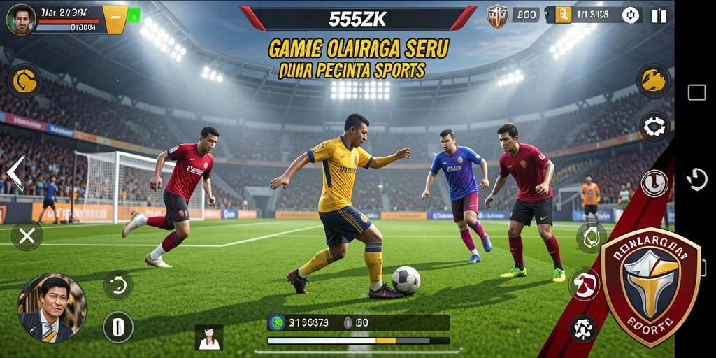 Tampilan utama gameplay 555ZK yang menakjubkan dan penuh aksi.