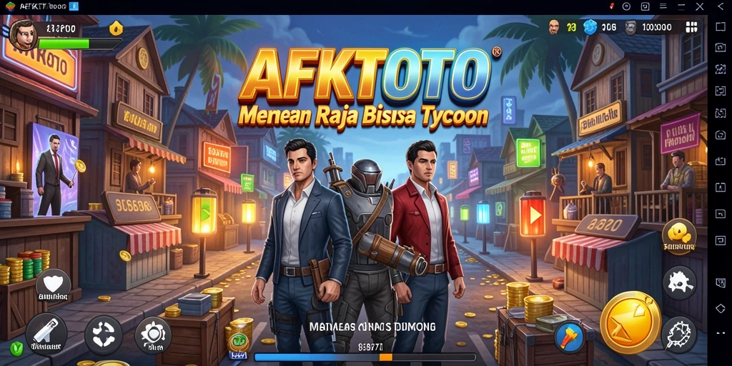 Screenshot AFKTOTO menunjukkan gameplay bisnis yang seru dan menarik.