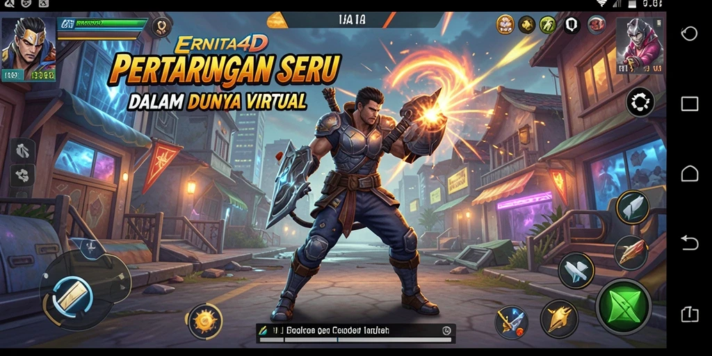 Tangkapan layar ERNITA4D dengan aksi pertarungan yang intens.