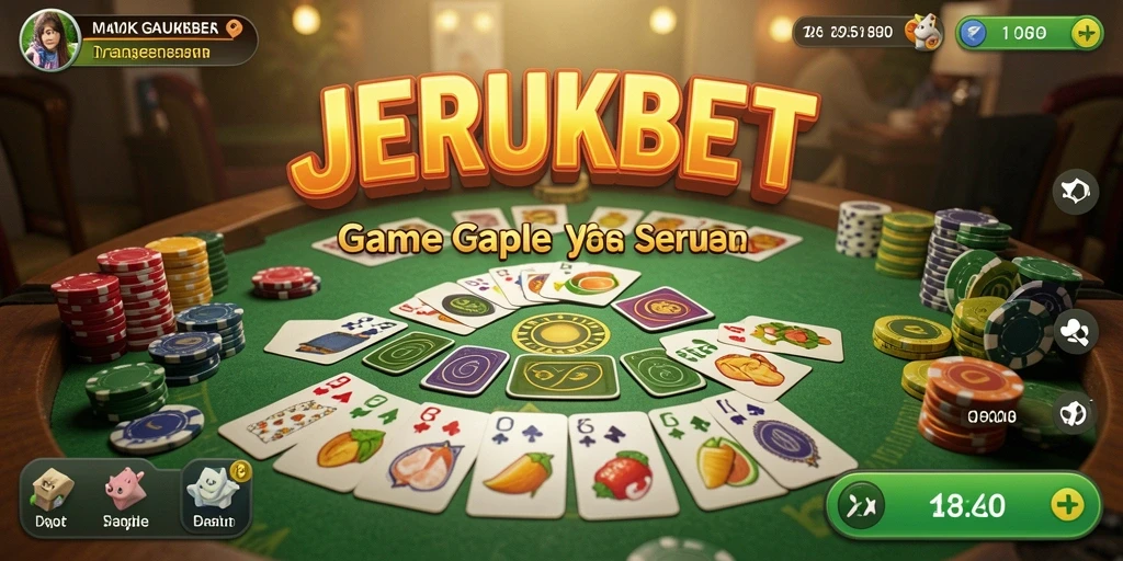 Tampilan gameplay seru dari JERUKBET saat bermain Gaple.