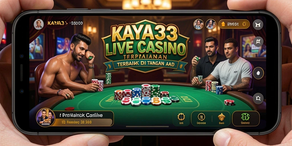 Screenshot gameplay KAYA33 dengan dealer dan berbagai permainan.