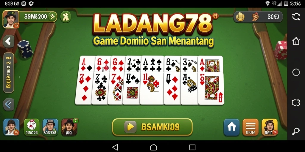 Tangkapan layar menunjukkan gameplay seru dari permainan Domino.