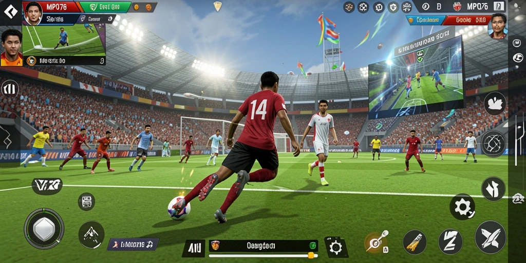 Tangkapan layar MPO76 menampilkan aksi seru permainan olahraga.