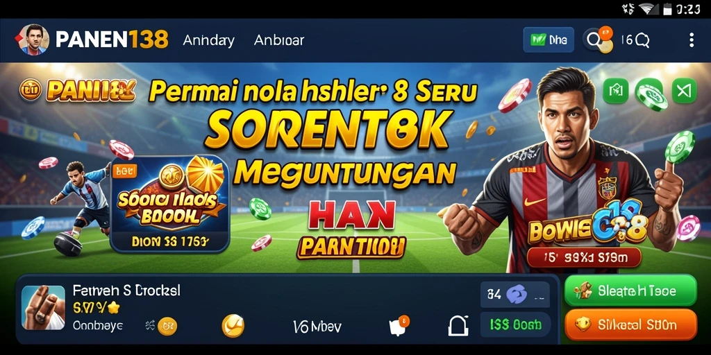 Screenshot gameplay Sportsbook PANEN138 dengan berbagai pilihan taruhan.