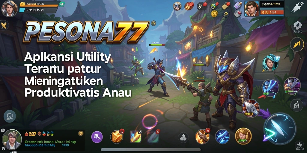 Tampilan antarmuka aplikasi PESONA77 yang user-friendly.