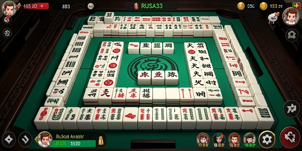 Tampilan menarik dari gameplay Mahjong RUSA33 yang seru.