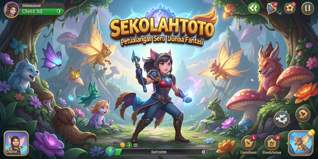 Tampilan gameplay SEKOLAHTOTO yang memukau dengan petualangan MMORPG.