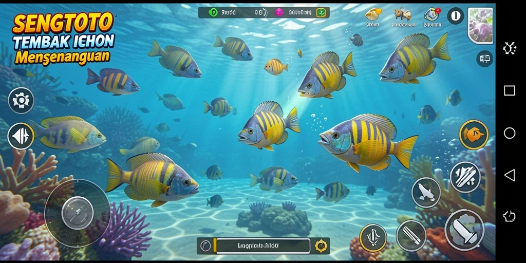 Gambaran gameplay SENGTOTO saat seru menembak ikan.