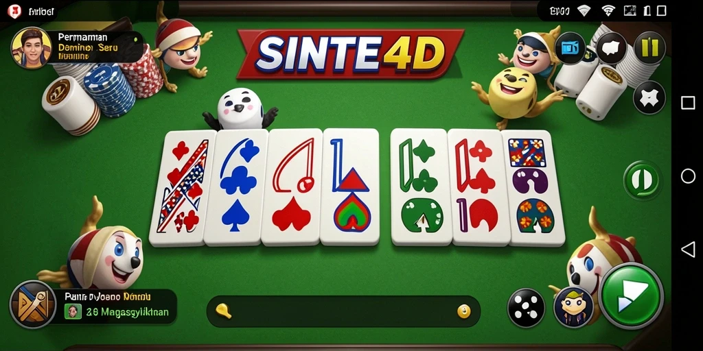 Tampilan menarik dan dinamis dari gameplay SINTE4D.